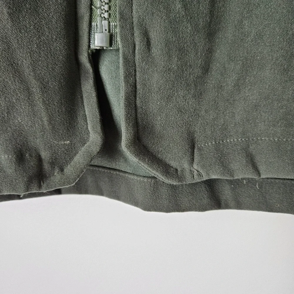 Vintage Joanna Jacket Women Medium Green Stretch Western Boho Festival Zip Up‎